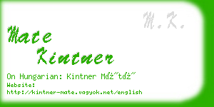 mate kintner business card